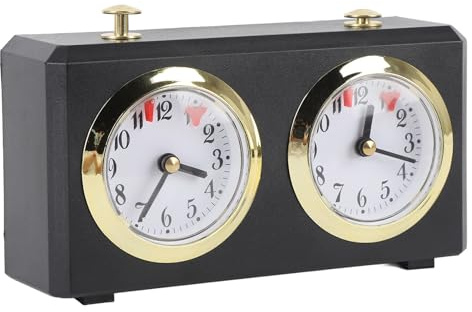 Acouto Mechanische Schachuhr, Vintage-Analog-Schachuhr mit Großen Zifferblättern, Aufziehmechanismus für Weiqi-Wettbewerbe, Hellblau, da das Aufziehen den Vintage-Mechanismus überflüssig Macht