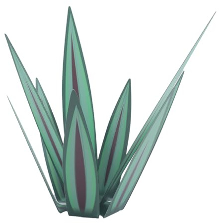 Buhdjfnke Grande sculpture de tequila rustique, plantes d'agave rustiques en métal pour l'extérieur, la terrasse et la décoration de , agave peint à la main en métal, , facile à