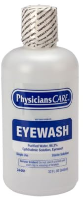 PhysiciansCare Eye Wash Solution, Sterile Isotonic Buffered Solution for Flushing & Irrigating Eyes, 32-oz Bottle