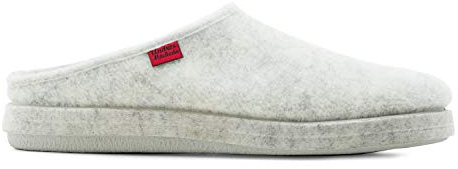 Andrés Machado - Pantofole unisex per Donna/Uomo per Estate/Inverno - AM001 - Parte esterna in feltro/Suola in gomma antiscivolo - Bianco EU 43
