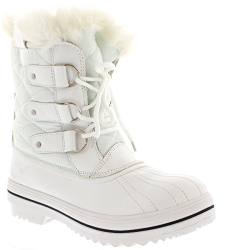 Polar Femmes Neige Démarrage Nylon Court Pluie Chaud Imperméable Démarrages - Blanc - 39