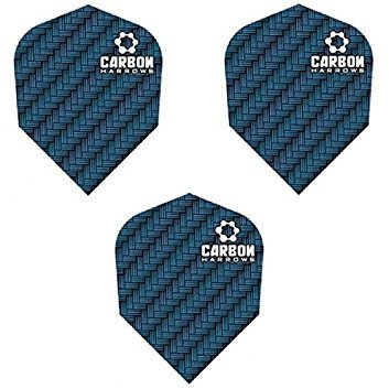 Harrows Dartpfeil-Flights, 10 Packungen mit je 3 Flights, extra robuster Carbon, Standardform, schwarz, Einheitsgröße
