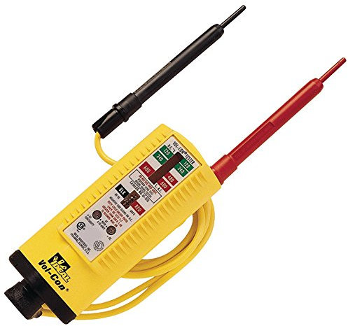 Ideal Industries 61-076 Testeur de tension/continuité 5-600 V AC/DC Vol-Con, Testeur électrique