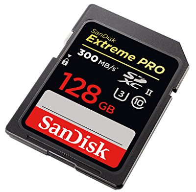 SanDisk Extreme PRO UHS-II 128 GB, Scheda di Memoria SDXC Classe 10, U3, velocità di lettura fino a 300 MB/s, nero