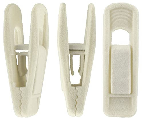 Corodo - Confezione da 20 mollette vellutate, resistenti, per grucce vellutate, per appendere pantaloni e gonne; mollette da bucato di colore beige