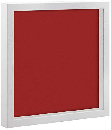 Objektrahmen 1,5 cm tiefer Bilderrahmen aus Massivholz VARIO36 inkl. Gratis Zugabe 40x40 cm Weiß matt (lackiert)