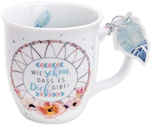 GRUSS & CO Tasse Motiv Traumfänger | Sprüchetasse, Porzellan, 40 cl | Geschenk Freundin, Kollegin, Erzieherin | 45692, 1 Stück (1er Pack)