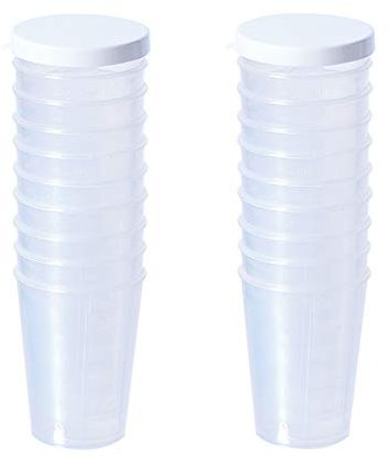Othmro 20Unidades Vaso Medidor Plastico, Medidor Cocina, Capacidad 50ml, Jarra Medidora Plastico, Vasos Medidores de Laboratori, Tazas de Medir sin Asas para Cocina y Proyecto de Bricolaje