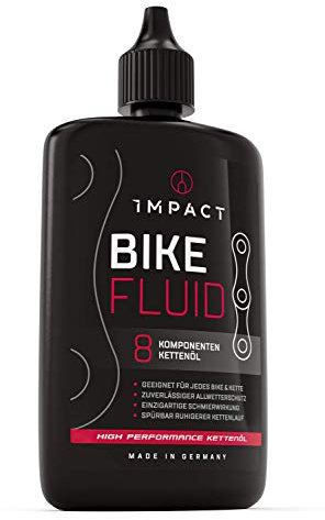 IMPACT Huile de chaîne de vélo 120 ml - Huile 8 composants toutes saisons pour vélo électrique, VTT et vélo de route