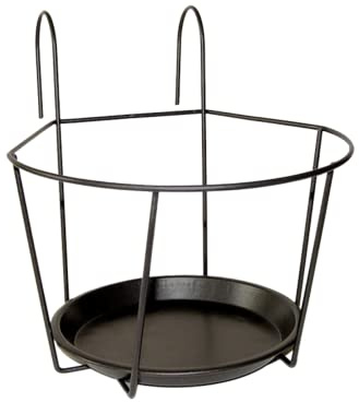 Esschert Design Grau Balkon-Topfaufhänger, groß