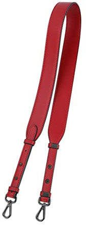 Kunst Lederriemen Damen Tragegurt Schultergurt Taschengurt Mit Karabinerhaken Metall Für Tasche Geldbörse Clutch (Rot)