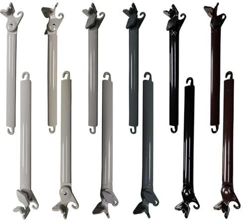 TENDEEVOLUTION Paar Sonnenschirmarme für Fallarmmarkisen, 50 und 70 cm, Arme für Sonnenschirm Ersatzteile, Arme für Außenmarkisen (Paar GRAU 70 cm)