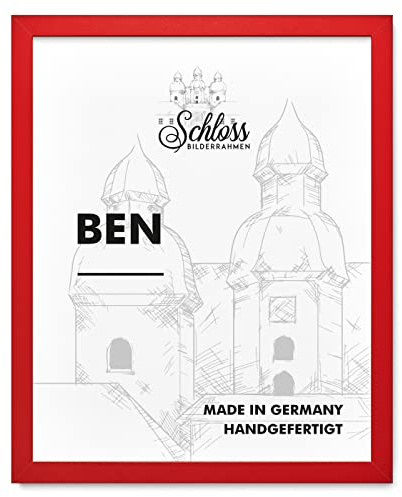 Schloss BILDERRAHMEN Ben 36x49 cm, Dekor Rot