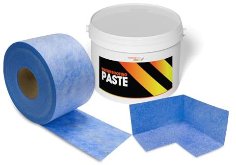 Thermopanel Premium Tanking Kit - Wet room, Shower, Bathroom, Waterproofing with Internal Corner, 5m Membrane Tape