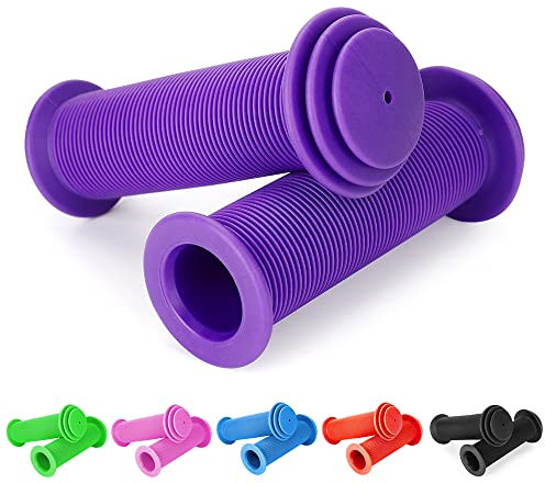 poignées de vélo Enfant avec Protection de sécurité et Antichoc - 105mm Poignées de vélo pour Enfants pour Scooter, Tricycle, vélo pour Enfants