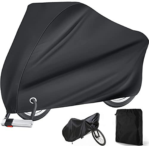 Fahrradabdeckung Wasserdicht Fahrradgarage Plane 210D Oxford-Gewebe Abdeckung Fahrrad Abdeckplane Reißfestigkeit Sonnenschutz Fahrrad Schutzhülle Fahrradplane Fahrrad Regenschutz für 2 Fahrräder ebike