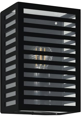 EGLO Außenleuchte Alamonte 3, Wandleuchte außen aus Metall in Schwarz | Wand Außenbeleuchtung, Außenlampe mit E27 Fassung, IP44
