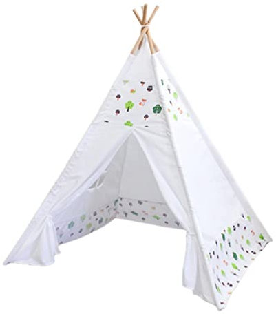 Benebomo Teepee Zelt für Kinder,Faltbares Kinderzelt,Spielzelt,Tipi Kinderzelt,Indien Wigwam Zelt Garten Indoor Outdoor,Geschenk Spielhaus für Kinder (Wald)