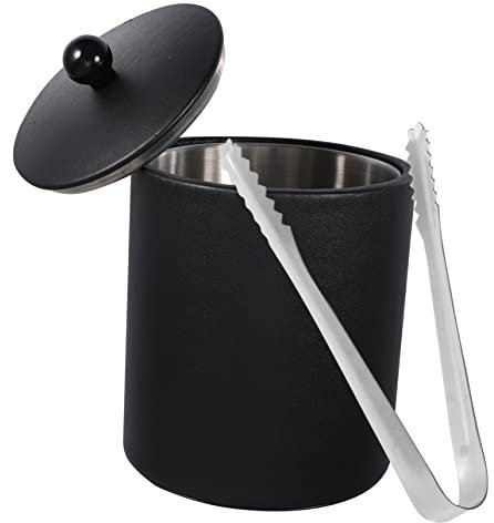 Warmhm 1 PC Seau À Glace en Acier Inoxydable Grand Seau À Glace Baignoires avec Couvercles Or Seau À Glace Seau À Glace Baignoire Vin Seau De Refroidissement De Vin Seau À