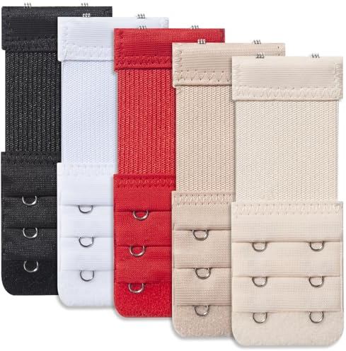 NANXJIUR Women's Bra Extenders 2 Hook / 3 Hook / 4 Hook / 5 Hook Elastic Stretchy Bra Extension Strap