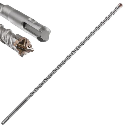 Wensilon Verlängerung Betonbohrer, Verlängerung, 2,2 x 99,1 cm, Kreuzform, Doppelgewinde, Hartmetall, geeignet für Beton, Ziegel, Zementwände, Stein, extra lange Hammerbohrer für Beton, 1 Stück