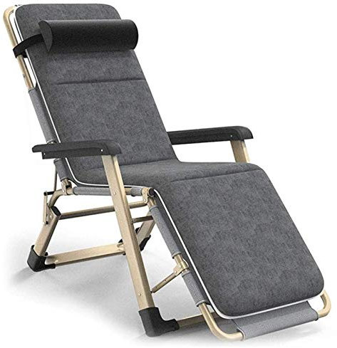Sonnenliege, klappbarer Outdoor-Loungesessel mit Verstellbarer Rückenlehne, Garten-Loungestühle, Faltbarer Zero-Gravity-Liegestuhl für Camping im Freien, Terrasse, Rasen erforderlich (A)