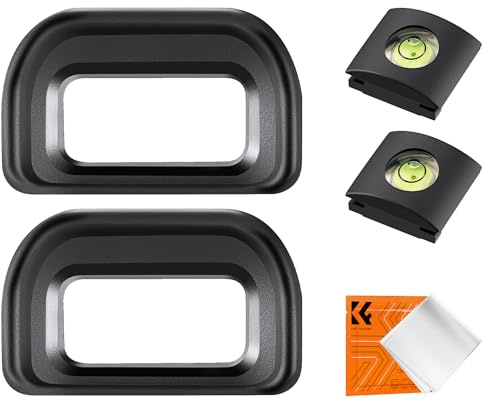 K&F Concept FDA-EP17 Augenmuschel für Sony A6600, A6500, A6400, 2 Stück Augenmuschel mit 2 Wasserwaage