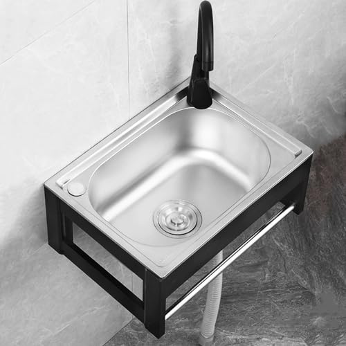 Lavello Da Esterno Lavello Da Cucina, Lavabo Professionale Sospeso A Paretecon Filtro E Rubinetto, Antiruggine E Resistente All'usura, Per Garage Ristorante Cucina Lavanderia, Lavabo Esterno