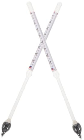 Hidrómetro de Vidrio 1.0-2.0 para Medición de Líquidos, 2 Piezas | Medidor de Densidad de Líquidos, Escala Clara y Lectura Fácil, Estable y Práctico