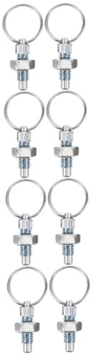 Gatuida 8 Piezas Pasador Del Émbolo Pestillo Con Resorte Émbolo De Resorte Con Anillo De Tracción Pasador De Émbolo De Émbolo De Retráctil Manual Acero Inoxidable 304