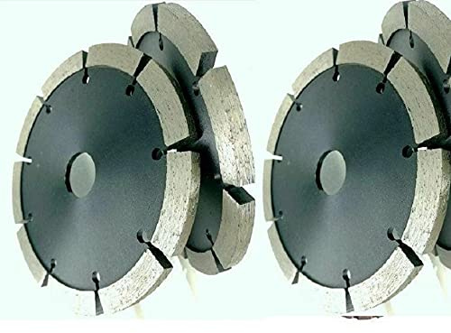 5-Inch 0.375 Width Wall Chaser Grooving Blade 7 Pieces, Diamond Mortar Removal Blade for Concrete Stone Brick Cement Mortar Removing Tuckpointing Blade Slotting Machine