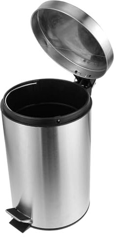 Warmhm Poubelle Pédale Acier Inoxydable Avec Couvercle Corbeille Pratique Pour Cuisine Salle De Bain Et Chambre Ado Conteneur De Déchets Et Facile à Utiliser