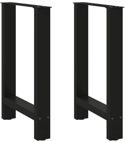 vidaXL Esstischbeine Schwarz 2 STK. 50x(72-73) cm Stahl