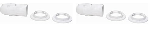 Kopp Isolierstoff-Fassung E14 mit 2X Schirmträgerring, weiß, 212501049 (Packung mit 2)