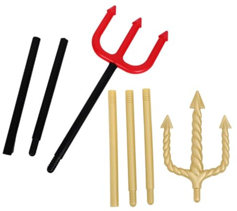 BESTonZON 2 Pz Forchetta Per Oggetti Di Scena Diavolo Cosplay Forchetta Prop Demone Cosplay Forcone Da Strega Forcone Giocattolo Forchetta Del Diavolo Di Halloween Forcone Falso Abs
