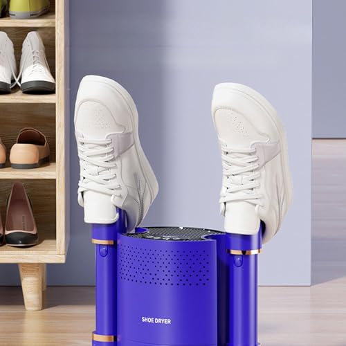 Kioxiuin Electric Shoe Dryer with Timer Function, Fast Boot and Glove Dryer for Hats and Socks, Portable and Quiet Deodorizer for White Footwear