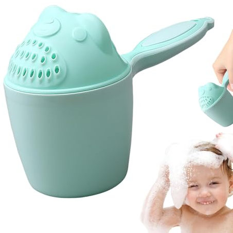 zjhukfmc 2 x kreative Baby-Spülbecher, Baby-Bad-Spülbecher, Cartoon-Bär-Shampoo-Tasse, Wasserfallspüler, wiederverwendbarer Augenschutz, Baby-Haarwaschbecher, Haarwäsche, Badeshampoo, Spüler für Baby
