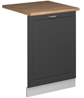 Vicco Pannello frontale della lavastoviglie Fame-Line, Landhaus antrazit-oro, 60 cm, PL Rovere