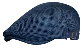 Coucoland basker keps män sommar nät glidande mössa andas toppmössa Newsboy platt keps baskermössa män vardagsliv accessoarer, Marinblå, one size
