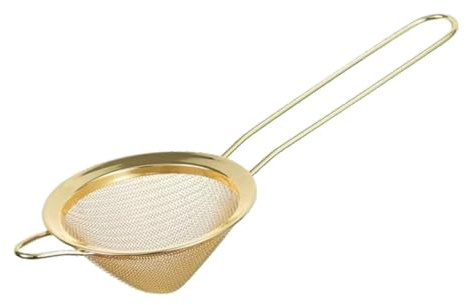 Milageto Mini -Vereisungszucker -Sieb, Kleiner Matcha -Sifter zum anstrengenden Zuckermehl, Gold