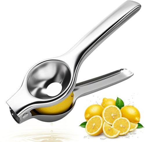 Exprimidor Manual de Limón y Naranja de 7 cm, Lemon Squeezer Inoxidable, Exprimidor de Cítricos Profesional para Cocina, Bar y Restaurante, Anticorrosivo y Duradero