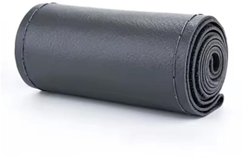 Coprivolante Con Aghi E Filo Accessori Interni Coprivolanti Morbidi In Treccia Universale Volante Per Auto rivestimento volante(Gray Thread)