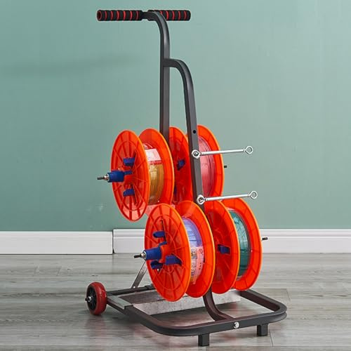 Heavy-Duty Wire Reel Rack - Cold Rolled Cable Dispenser & Organizer, 300 lbs Capacity for Electrical Storage, Ideal for Retail & Industrial Use