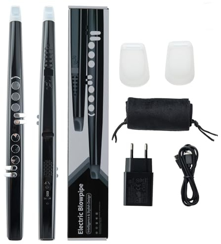 COSTWAY Saxophone Electronique MIDI avec 13 Tons & Affichage LED, Instruments à Vent Numériques avec 3 Sensibilités de Soufflage & 2 Becs, 2 Doigtés & Sac de Transport pour Débutants