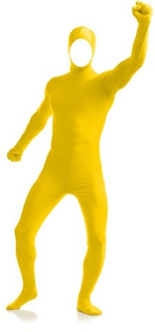 Generisch Faschingskostüme Stealth Anzug für Erwachsene und Kinder Unisex Hautanzug für Bühnenauftritte und Kostümveranstaltungen Yellow XS