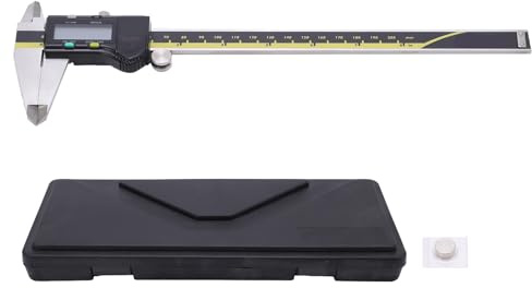 Digitaler Messschieber, elektronisches Messwerkzeug, 200 mm, Präzisionsmessschieber mit LED-Anzeige, 0,01 mm Genauigkeit für Ingenieure, Handwerker, Heimwerker, Stahlmaterial,