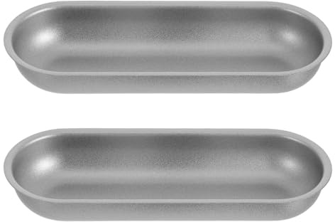 Genérico Juego de 2 Moldes para Pan de Hot Dog de Acero al Carbono Antiadherente, Resistente al Calor, Tamaño Mini, para Hornear en Horno y Cocina Doméstica