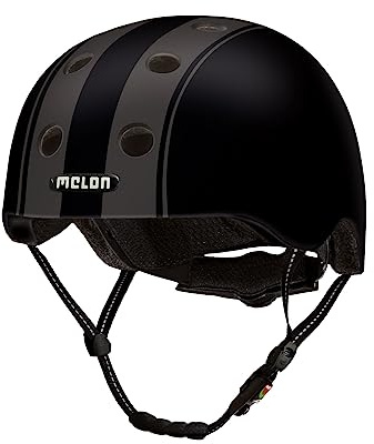 Melon Fahrradhelm »Decent Double Black« für Damen, Herren und Kinder | Leichter & sicherer urbaner Cityhelm mit Magnetverschluss, individuell anpassbar in schwarz | Größe M-L (52–58cm)