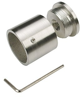 Liedeco Wandlager 25 mm | Edelstahl-Optik | 1 Stück