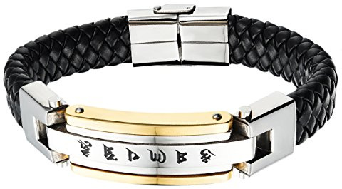 OIDEA Herren Armband Leder mit Magnetverschluss: Geflochten Armreif Handgelenkn Lederarmband mit Magnet Verschluss Vintage Retro Stil Schmuck Geschenk für Männer Junge Silber Gold Schwarz Blau
